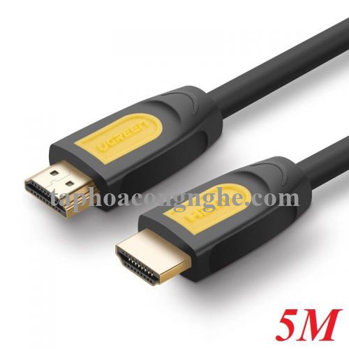 Ugreen 10167 5M màu Vàng Cáp tín hiệu HDMI chuẩn 1.4 hỗ trợ phân giải 4K * 2K HD101 30010167